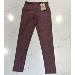 prAna NEW Womens Small 7/8 High Rise‎ Leggings Yoga Burgundy Kimble Soft Stretch